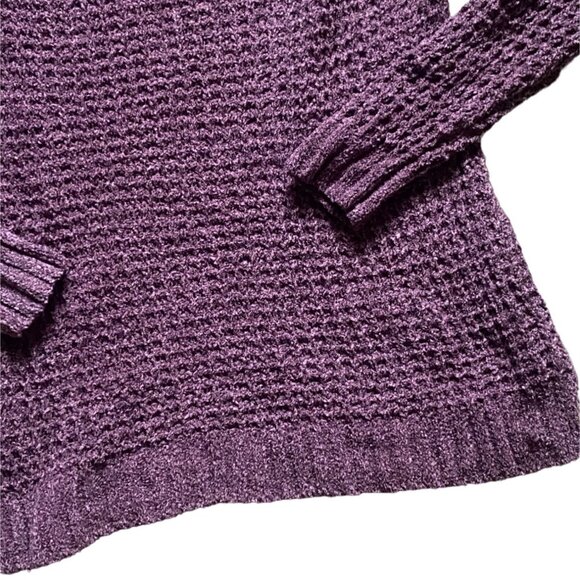 Christopher & Banks Chunky Knit Soft Sweater-Purple-Size Large-GUC - Picture 5 of 9